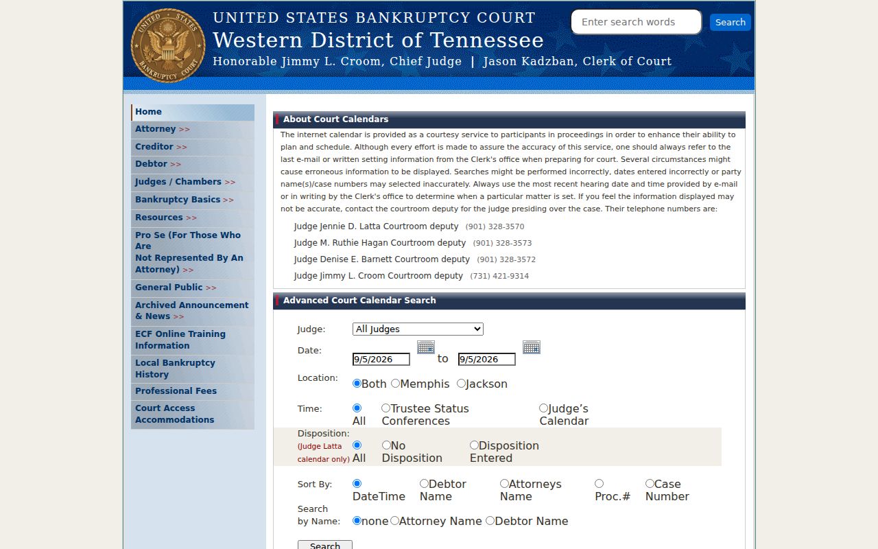 Federal bankruptcy calendar controls separate from McNairy County court dates
