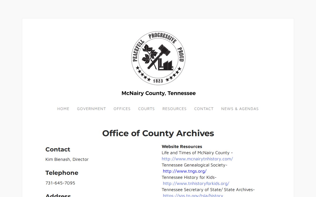 McNairy County court records archives office information