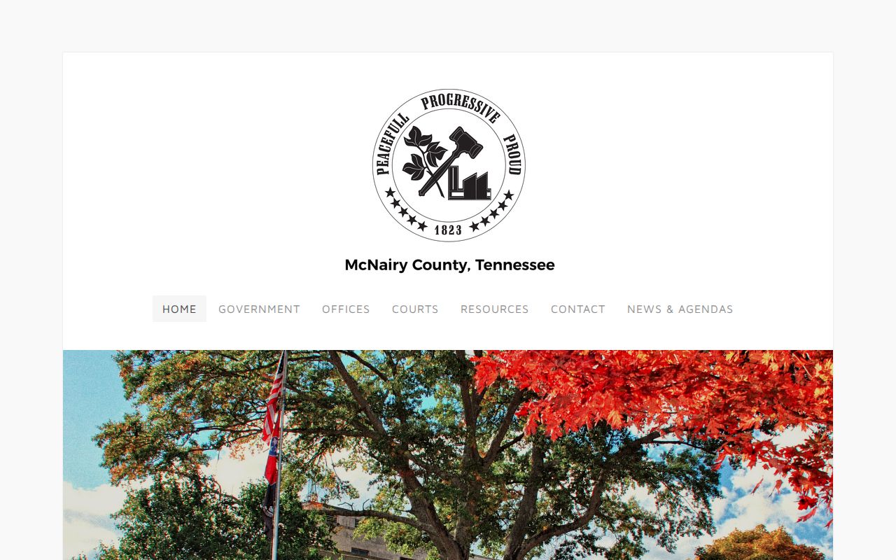 McNairy County court docket official county landing page