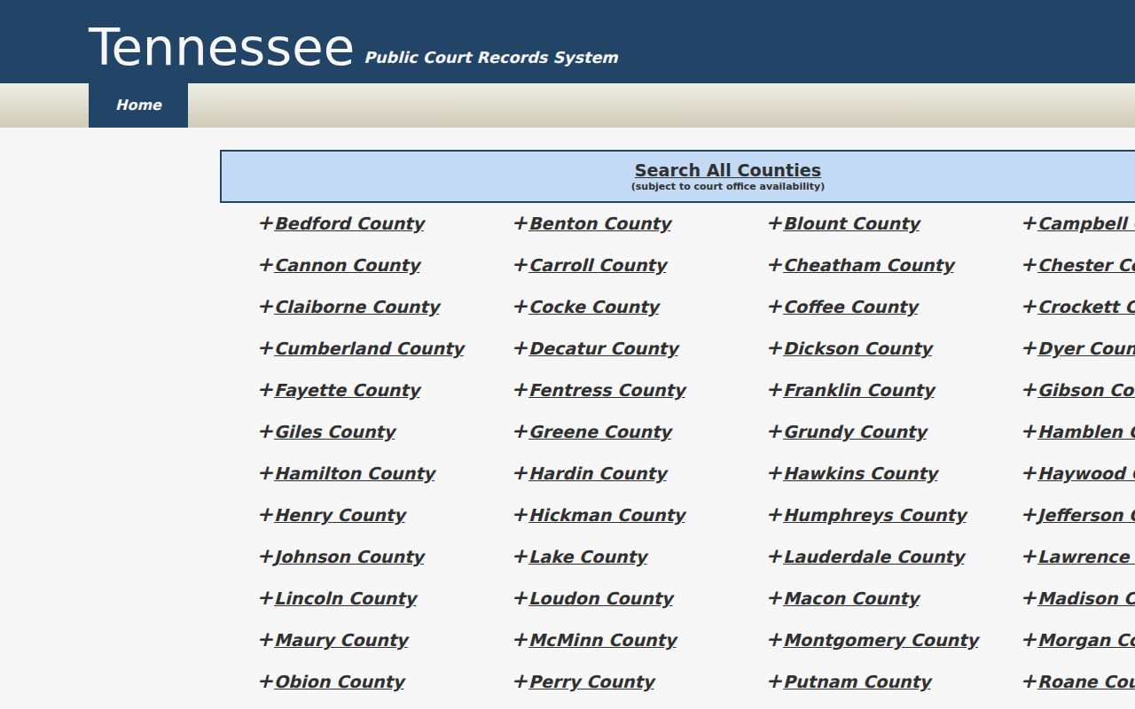 McNairy County court docket absent from TnCIS list
